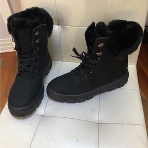 Black Fur-Lined Women's winter Boots size 10